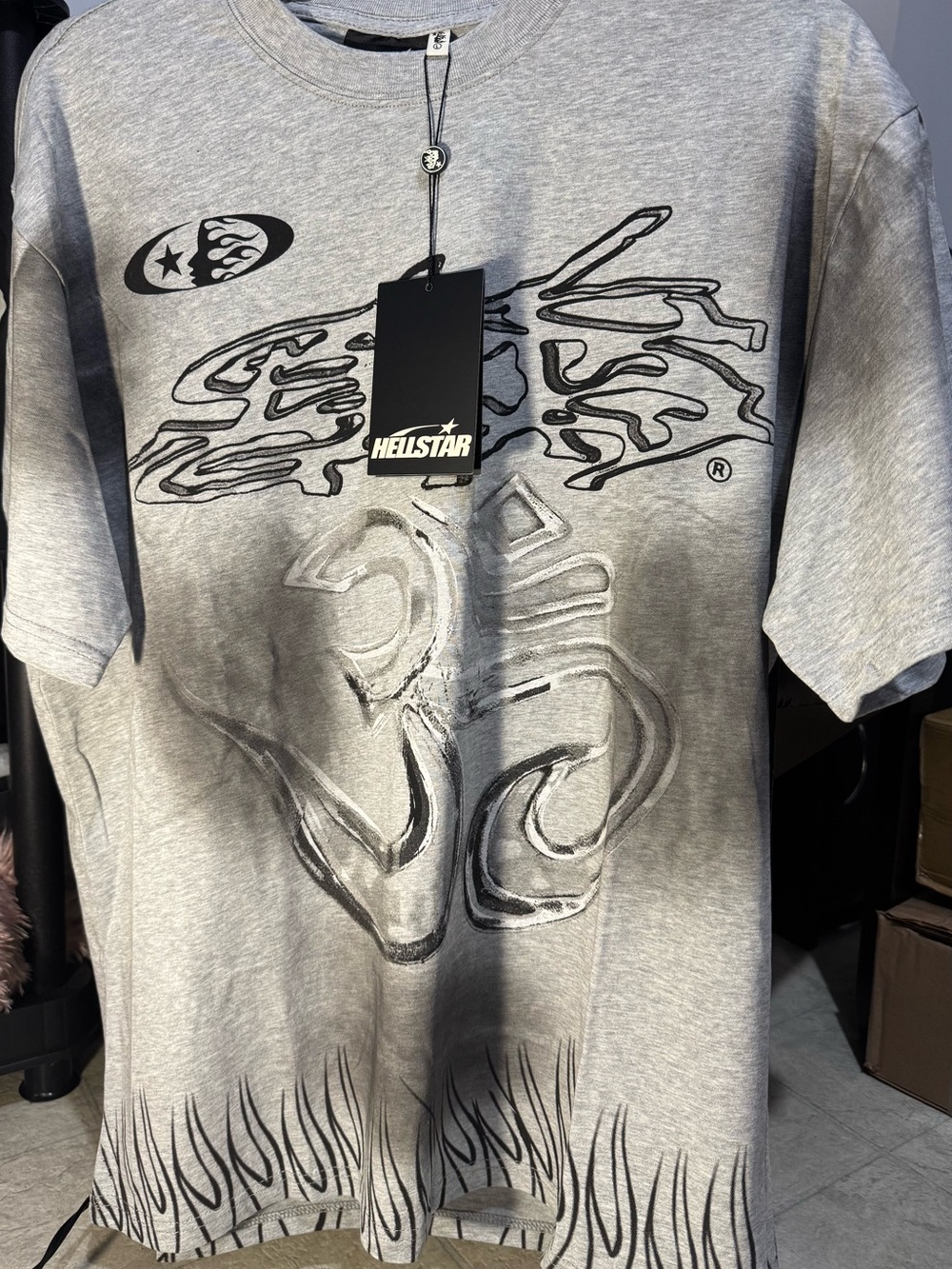 HeliStar Men’s Grey Short-Sleeve Graphic Tee